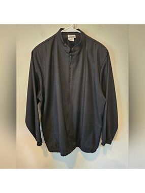 BONWORTH WOMEN'S VINTAGE BLACK FRONT ZIPPERED JACKET 2 POCKETS SIZE MEDIUM